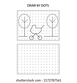 Draw By Dots Tasks Children Stock Vector (Royalty Free) 2172787561 ...