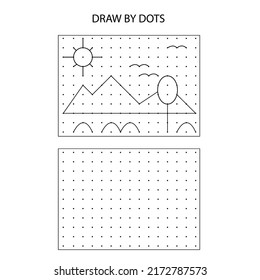 Draw By Dots Tasks Children Stock Vector (Royalty Free) 2172787573 ...