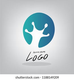 Draw by hand logo vector