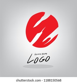 Draw by hand logo vector