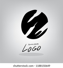 Draw by hand logo vector