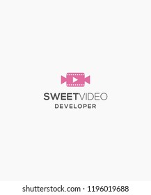 Draw a candy and film.
