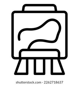 Draw canvas icon outline vector. Art studio. Paint artist