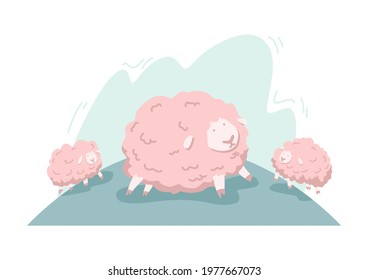 Draw a cartoon lamb as a vector, able to be used with various media and designs.