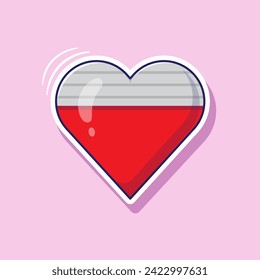 Draw cartoon vector of broken love illustration icon logo mascot collection set