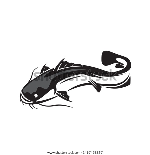 Draw Catfish Menu Art Logo Design Stock Vector Royalty Free