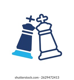 draw in chess colored icon vector design good for web or mobile app