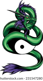 draw of colored dragon vector illustration design