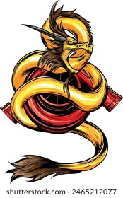 draw of colored dragon vector illustration design