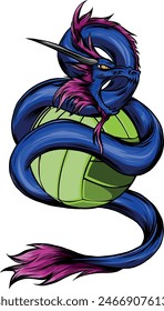 draw of colored dragon vector illustration design