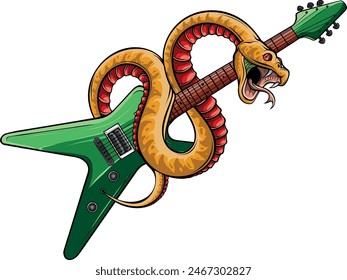 draw colorful Electric guitar vector illustration design