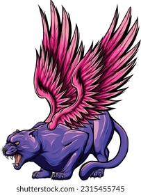 draw colorful feline cougar. vector illustration design
