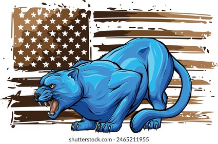 draw colorful feline cougar. vector illustration design