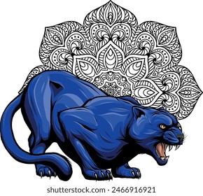 draw colorful feline cougar. vector illustration design