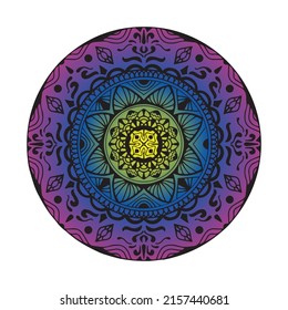 Draw a colorful mandala. Vector design. illustration EPS10.