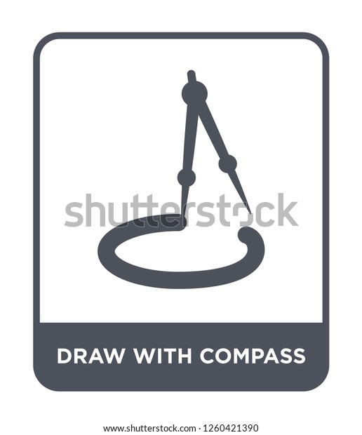 draw with compass icon vector\
on white background., draw with compass simple element\
illustration