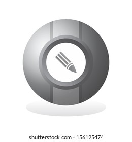 draw computer desktop element icon sphere button
