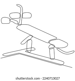 
Draw a continuous line of barbells or dumbbells