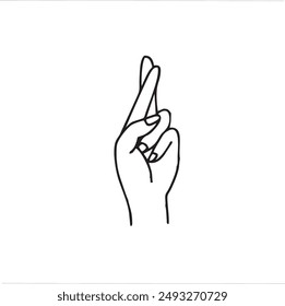 Draw a continuous line of crossed finger movements