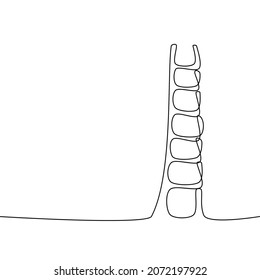 Zeichne eine durchgehende Treppe. Erfolgskonzept. Vektorgrafik