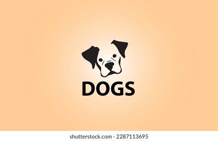 Draw a Cute  Dog Logo Design black and white color pet dogs logo 