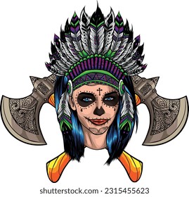 draw of Dead girl vector illustration design