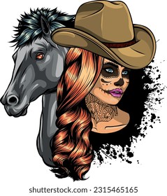draw of Dead girl vector illustration design
