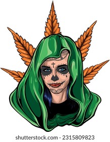 draw of Dead girl vector illustration design