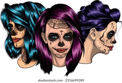 draw of Dead girl vector illustration design