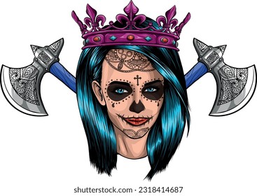 draw of Dead girl vector illustration design