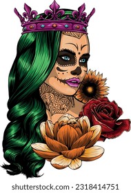 draw of Dead girl vector illustration design