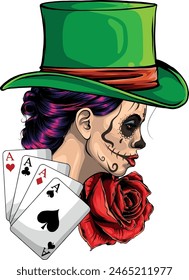 draw of Dead girl vector illustration design
