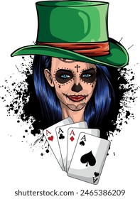 draw of Dead girl vector illustration design