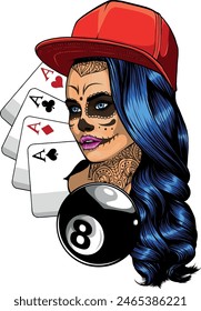draw of Dead girl vector illustration design