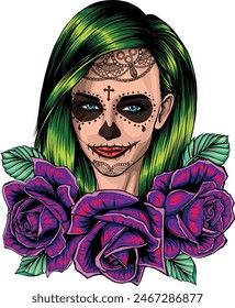 draw of Dead girl vector illustration design