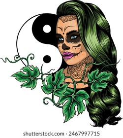 draw of Dead girl vector illustration design