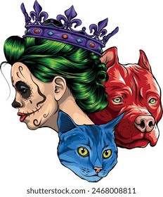 draw of Dead girl vector illustration design