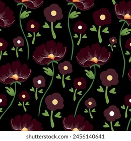 draw with digital tools Abstract images of flowers used to make wallpaper, artwork, gift paper, fabric patterns, bed sheets, abstract images, graphics, illustrations
