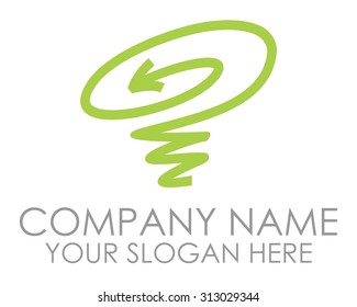 draw doodle spiral arrow lamp icon symbol