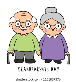 Draw doodle styles of Grandparents Day.