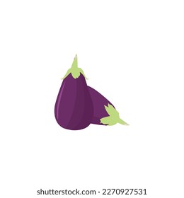 Draw an eggplant with the green tip at the bottom.