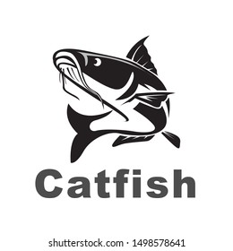 draw elegant Jump catfish logo design art inspiration