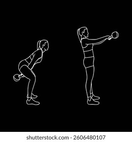 draw exercise, yoga, workout, fitness any pose illustration