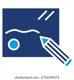 Draw Flat Blue Icon Style