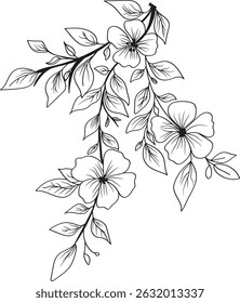 Draw flowery decorative pieces by hand.