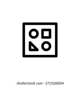Draw Function User Interface Outline Icon Logo Vector Illustration
