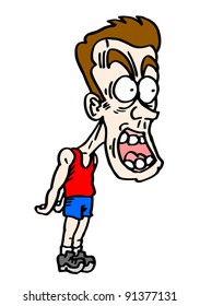 Draw of funny cartoon character