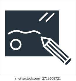 Dibujar icono de glifo Ilustración vectorial