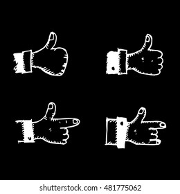 draw hand icon illustration doodle design