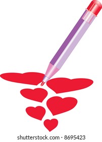 Draw hearts